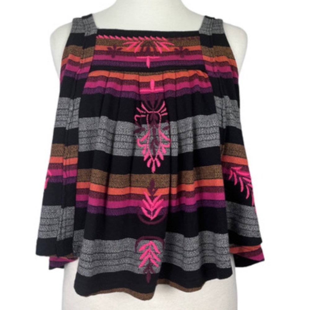 Free People Multicolor Striped Tank Top Blouse size M